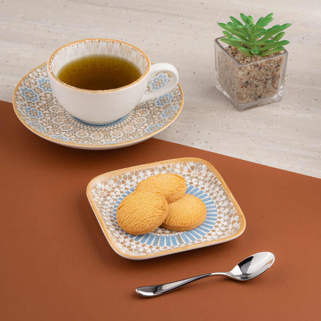 Porcelain Square Plate | Tangier, Set of 18