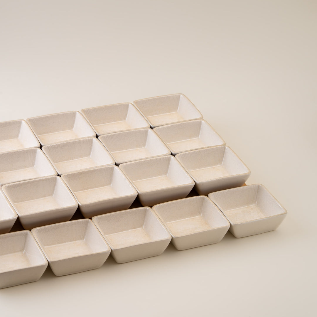 Square Plate | 4.4", Porcelain | Pack of 18