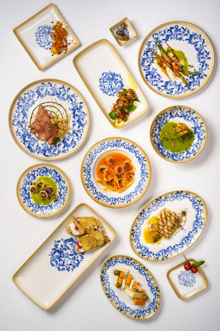 Square Plate | Amalfi | Porcelain, Set of 18