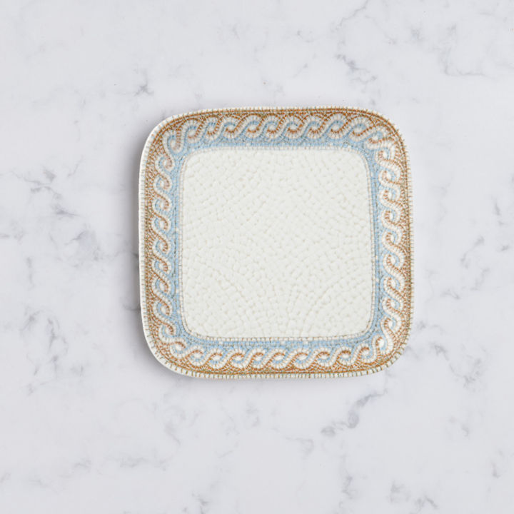 Porcelain Square Plate | Athena, Set of 18