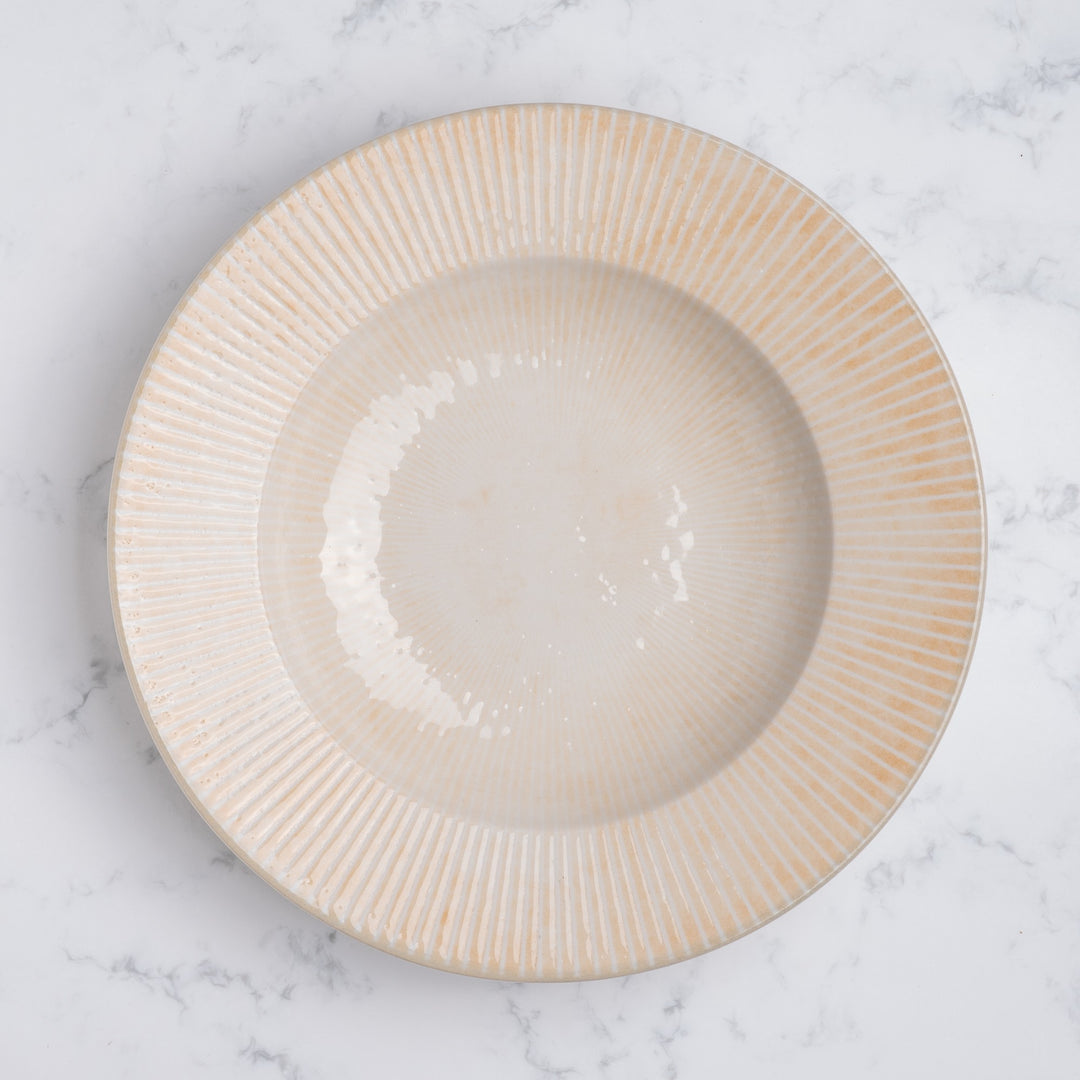 Porcelain Deep Plate | Sand, 8.45oz, | Pack of 12