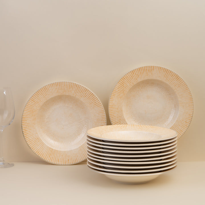 Porcelain Deep Plate | Sand, 8.45oz, | Pack of 12