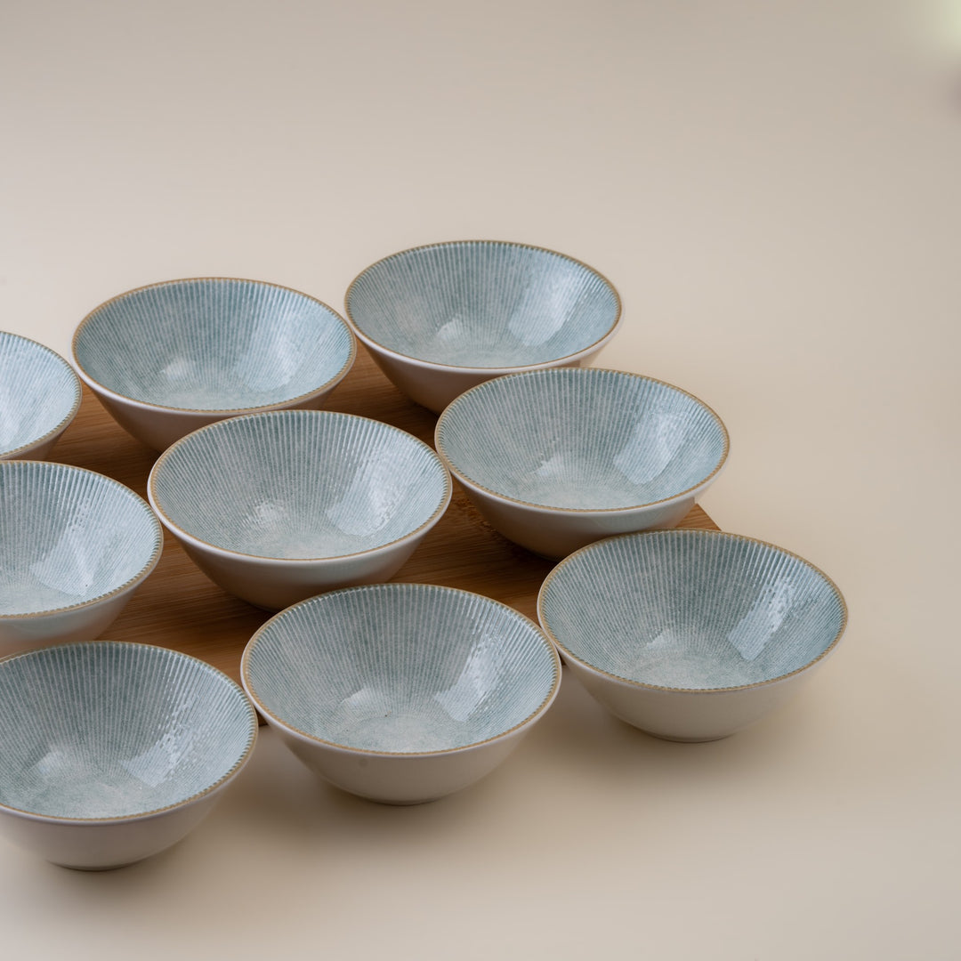 Elegant Porcelain Service Nappy Bowl | Set of 12