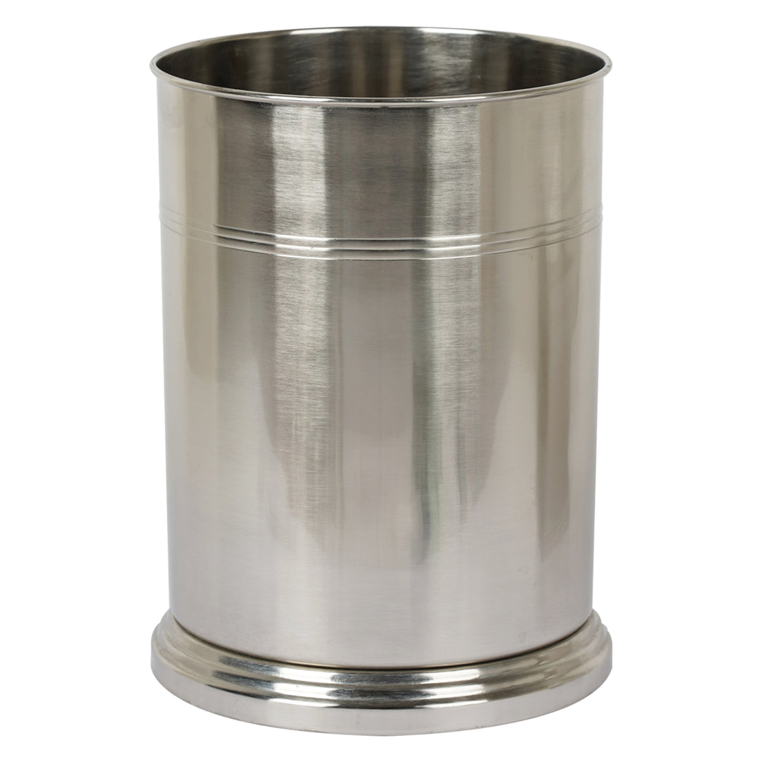 Small Stainless Steel Wastebasket 7 Qt | Durable Bathroom Dustbin