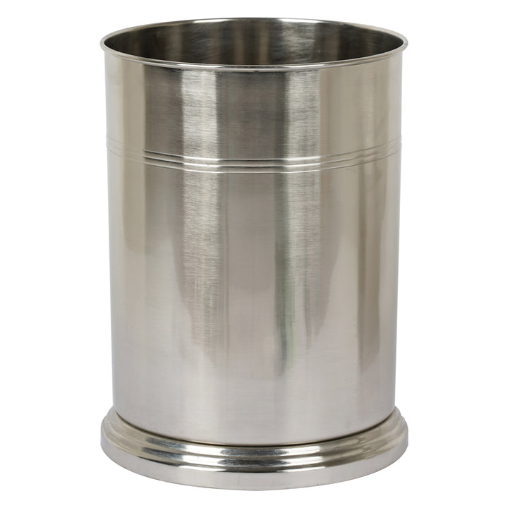 Small Stainless Steel Wastebasket 7 Qt | Durable Bathroom Dustbin