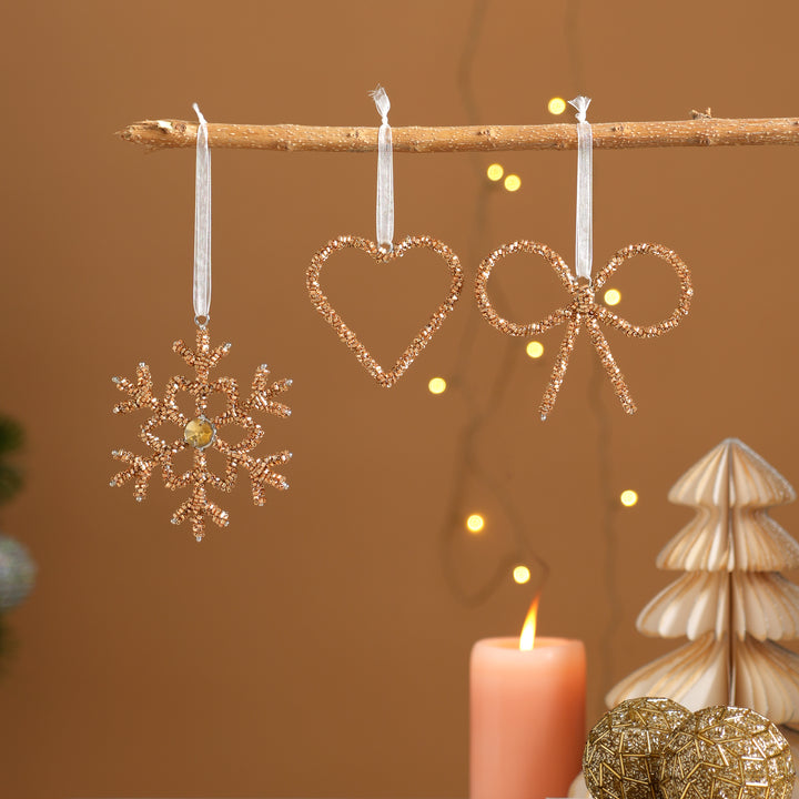 Beaded snowflakes | Christmas Hanging Ornament