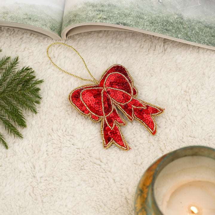 Christmas Hanging Felt Ornament | Red