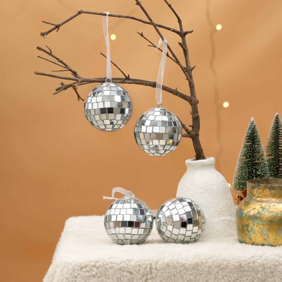 Glass Mosiac Hanging Ball Ornaments