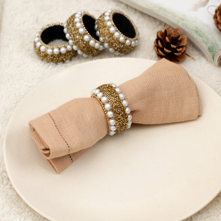 Festive Beaded Napkin Rings