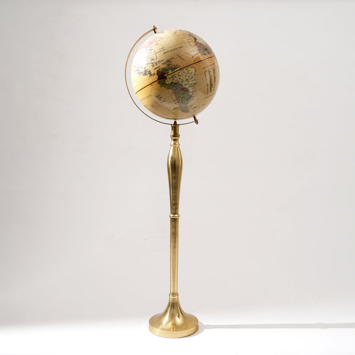 12" Decorative Floor Globe with Aluminium Stand
