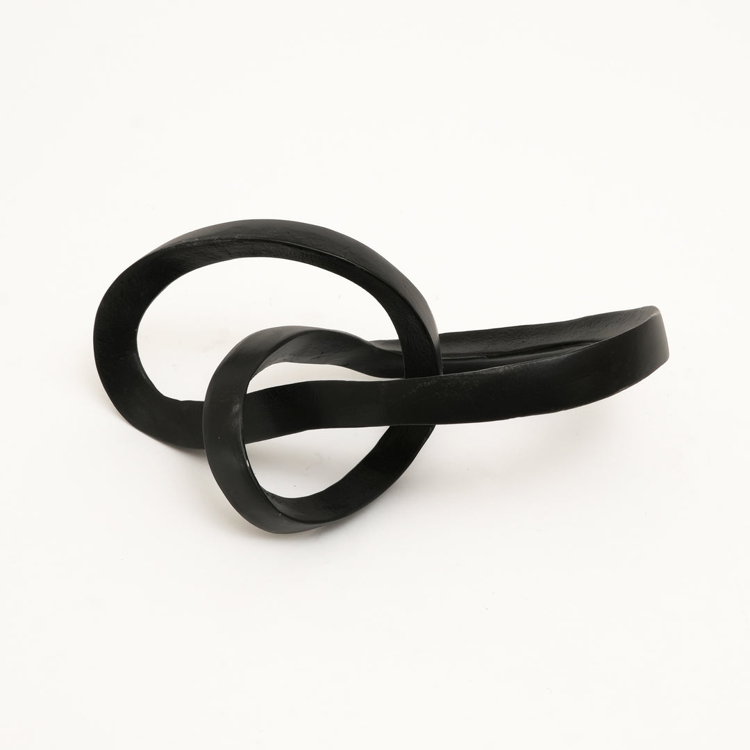 Abstract  Interlinked Sculpture | Black Modern Art Décor