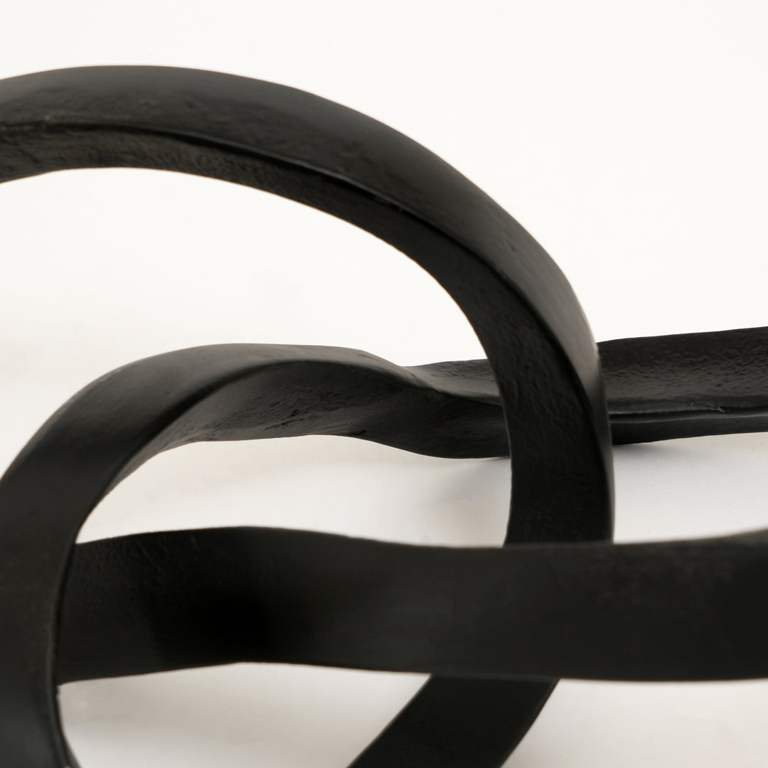 Abstract  Interlinked Sculpture | Black Modern Art Décor