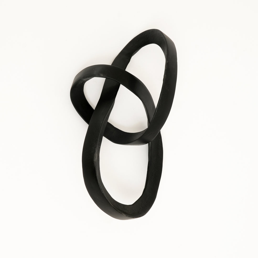 Abstract  Interlinked Sculpture | Black Modern Art Décor