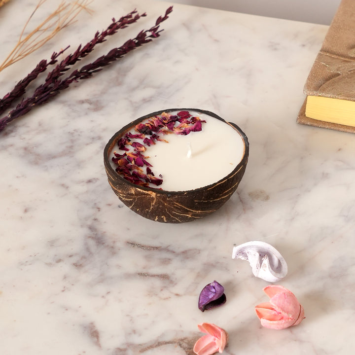 Coconut Shell Candle Gift Box | Ecofriendly Artisan Home Decor