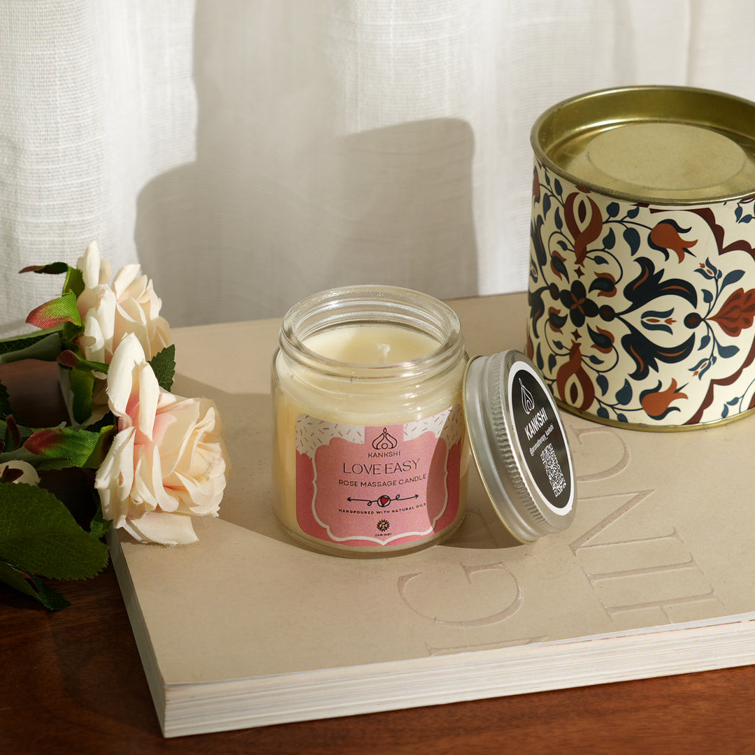 Rose Massage Candle | Relaxing & Nourishing Wax