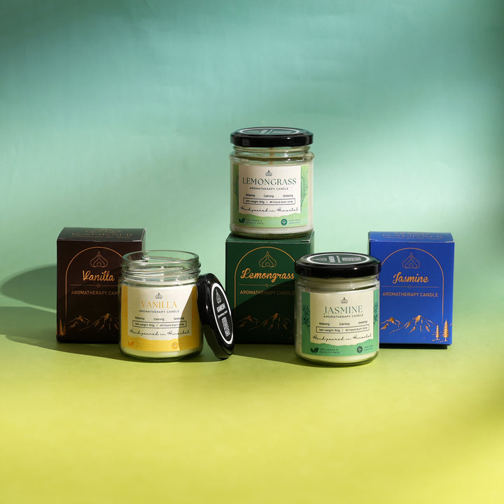 3-Pack Aromatherapy Wax Candles | Calming Scents for Stress Relief & Gifting