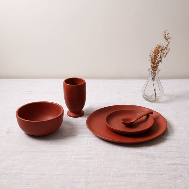 Terracotta Clay Breakfast Set | Natural, Handmade & Ecofriendly