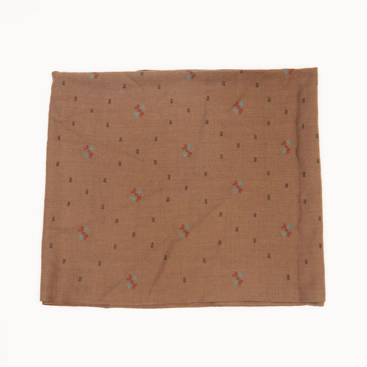 Kullu Woolen Shawl in Light Brown Color, 84"x40.5"
