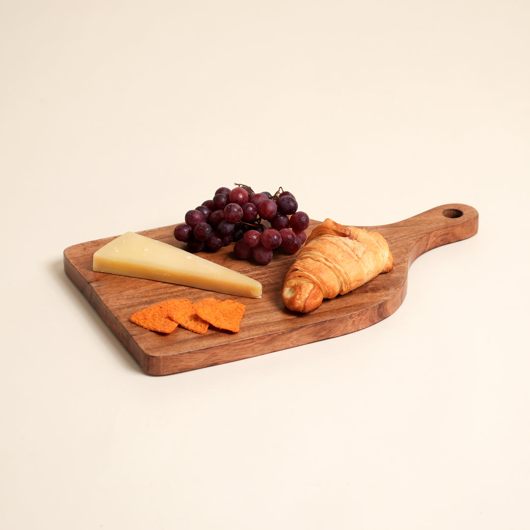 Acacia Wood Cutting Board with Handle, Wooden Chopping Board