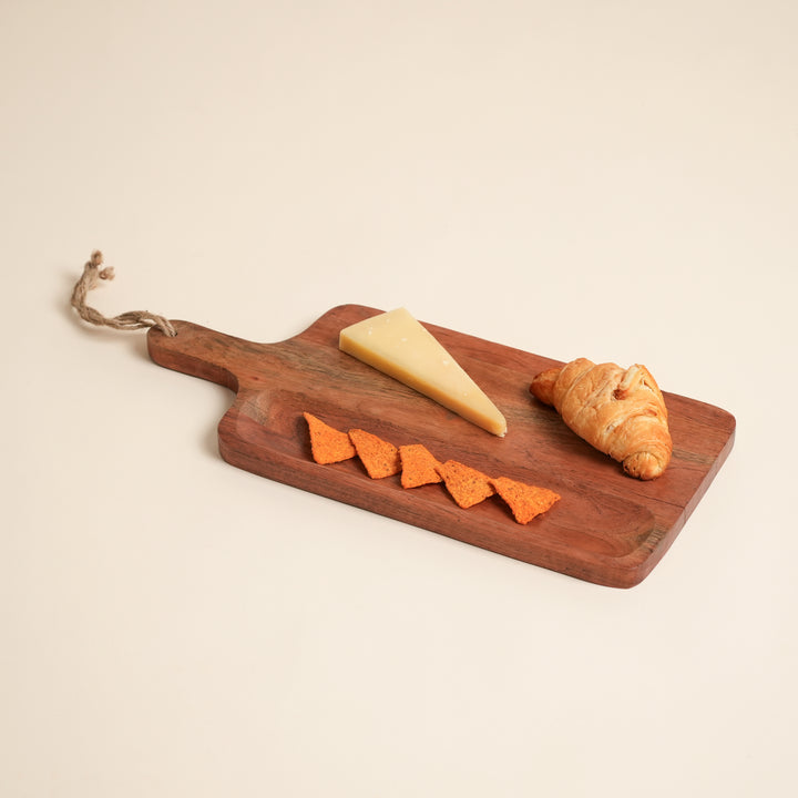 Handmade Acacia Wood Chopping Board with Handle
