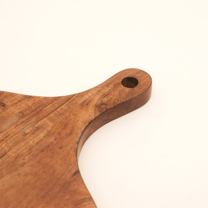 Acacia Wood Cutting Board with Handle, Wooden Chopping Board