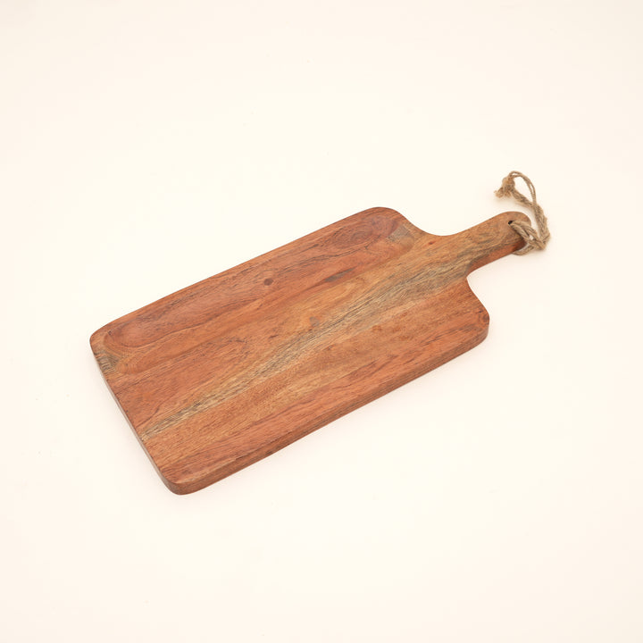 Handmade Acacia Wood Chopping Board with Handle