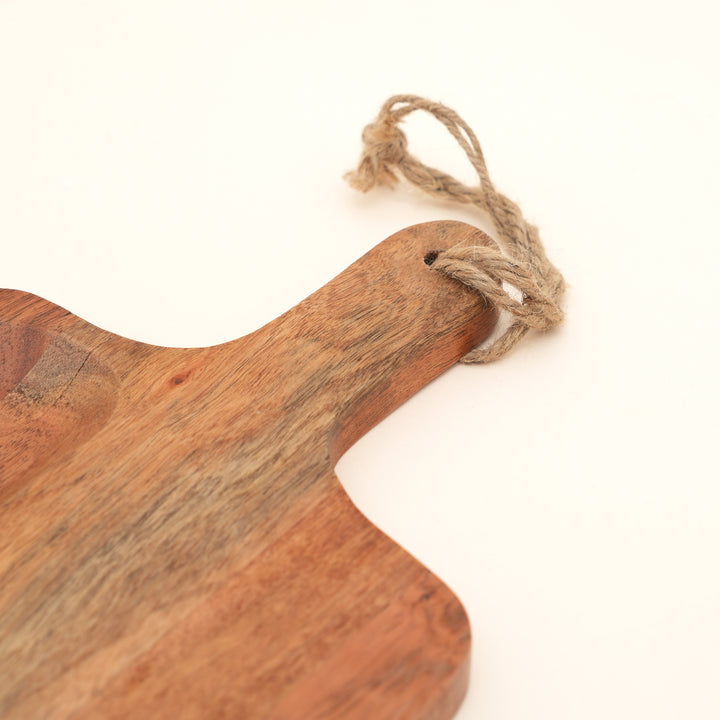 Handmade Acacia Wood Chopping Board with Handle