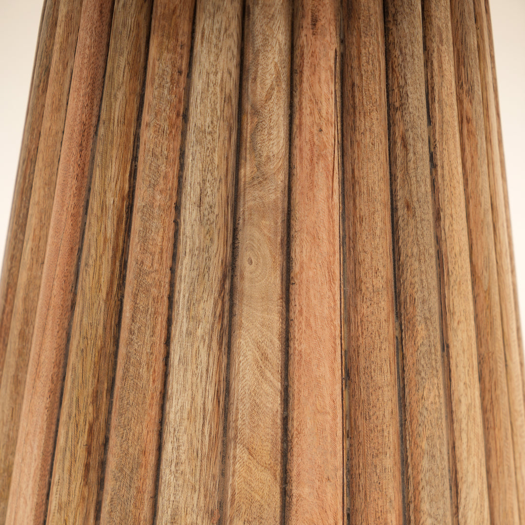 Hand Carved Mango Wood Accent Table Stool, 16x16x22"