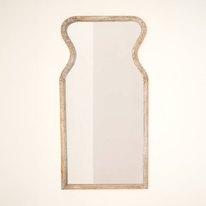 Decorative Full-Length Wall Mirror with Mango Wood Frame, 32X70"