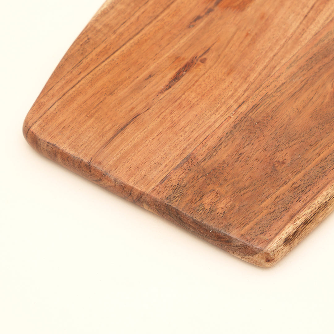 Acacia Wood Handmade Cutting Board with Handle, 7x0.75x16.5"