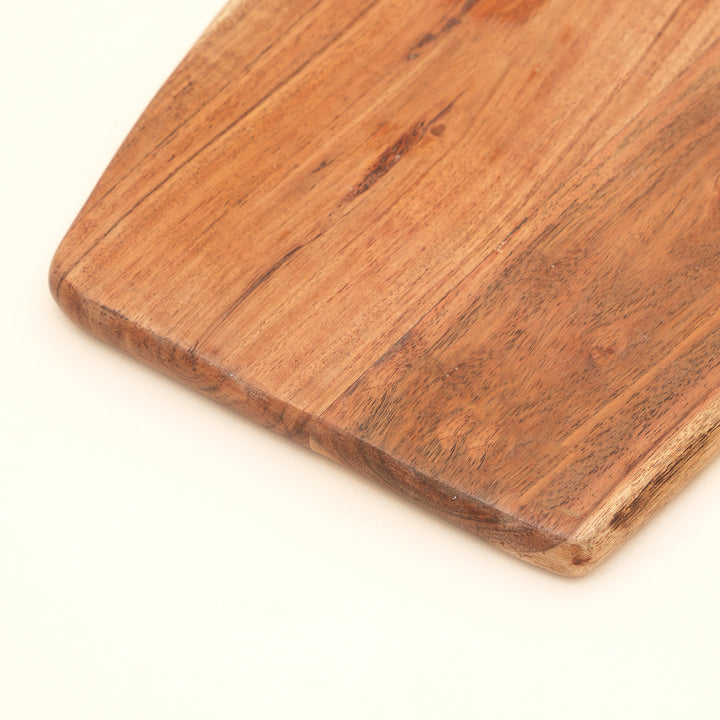 Acacia Wood Handmade Cutting Board with Handle, 7x0.75x16.5"