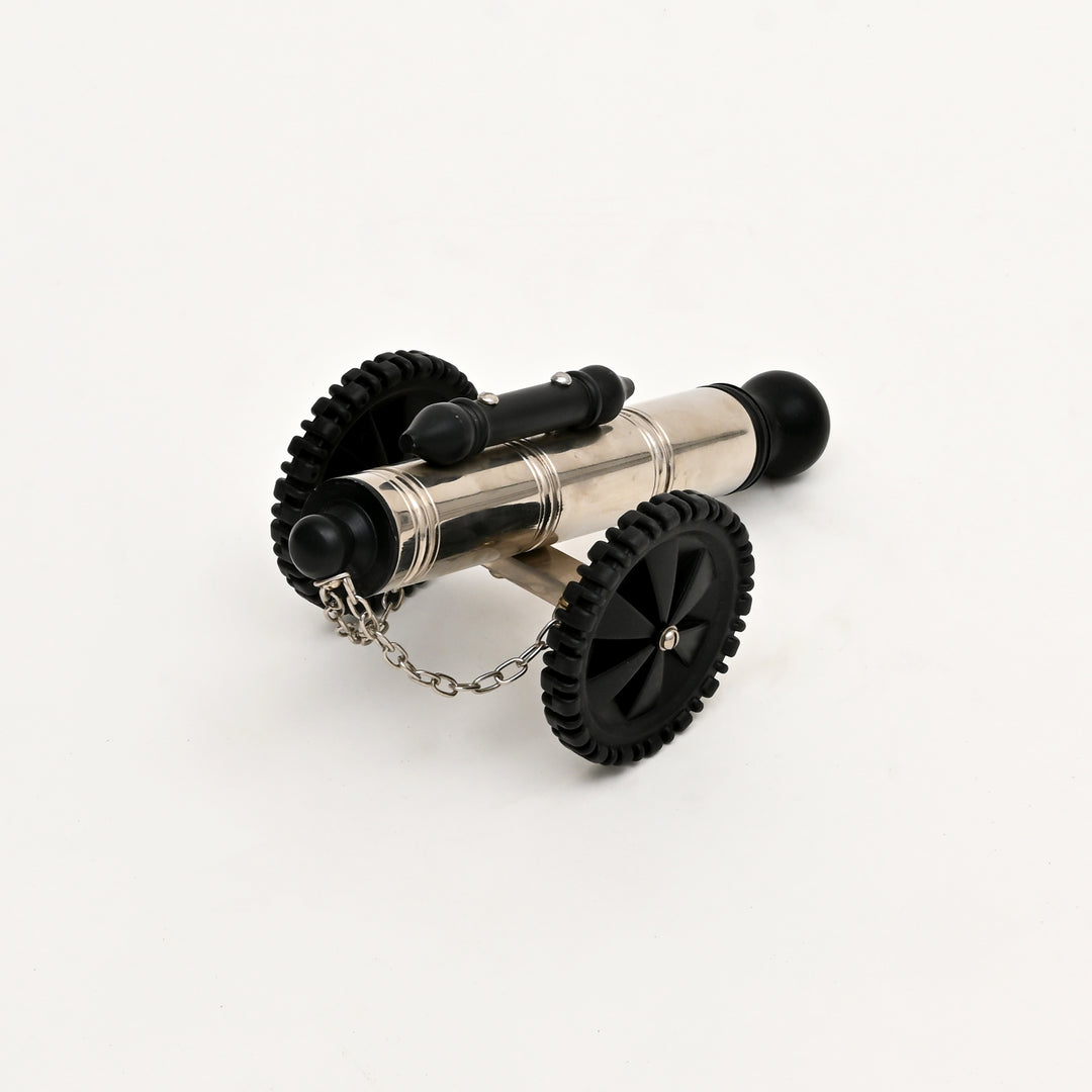 Antique-Style Cannon Sculpture – Vintage Decorative Accent for Tabletop-12x7x5.75"