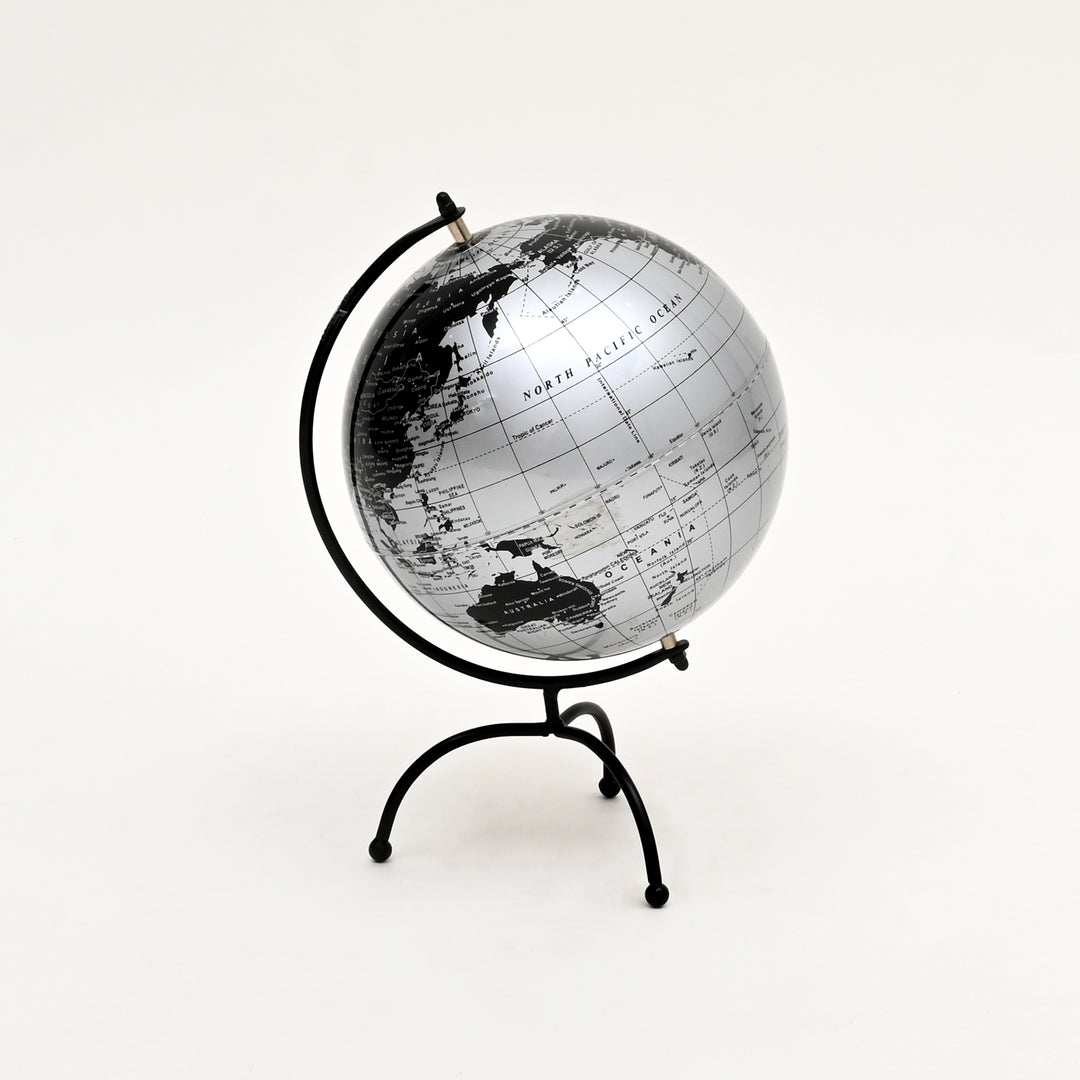 Tabletop Decorative Globe on Iron Tripod Frame-12"