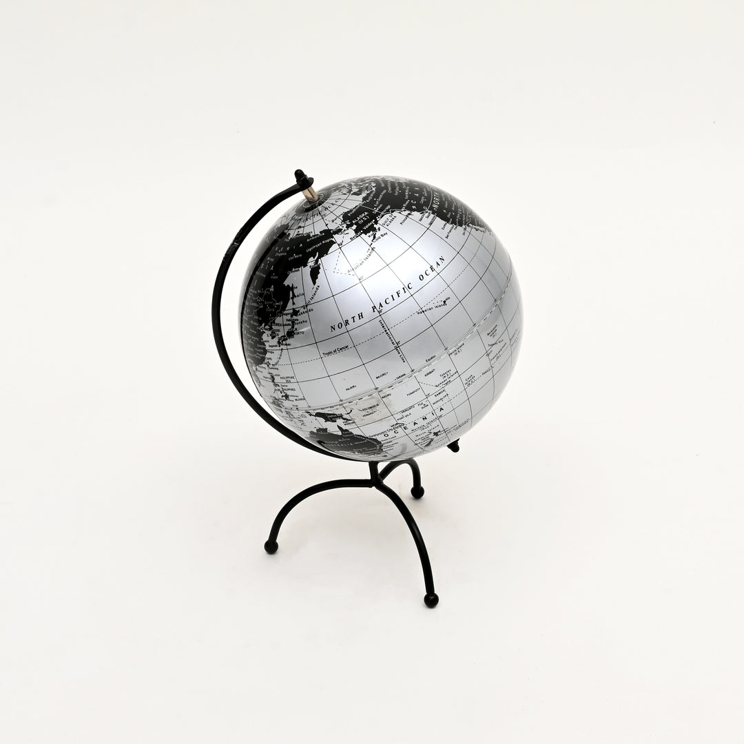 Tabletop Decorative Globe on Iron Tripod Frame-12"