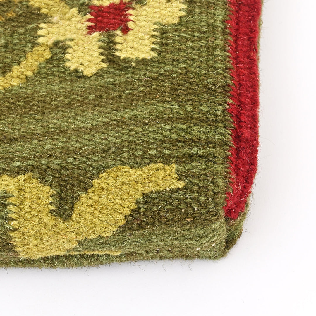 Artisan Woven Shoulder Bag | Cotton Wool Texture & Suede Details