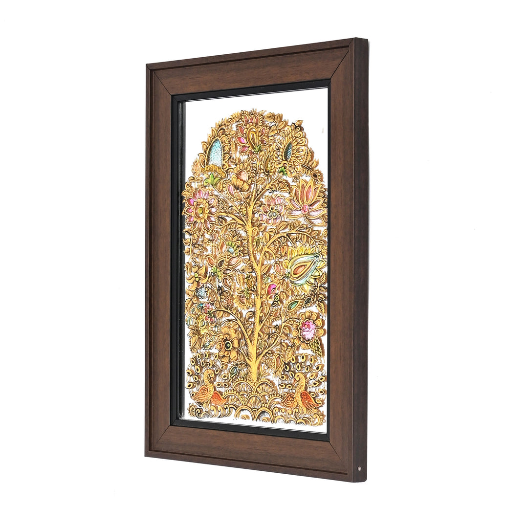 Tree of Life Mirror Painting | Hand Painted Acrylic Wall Art