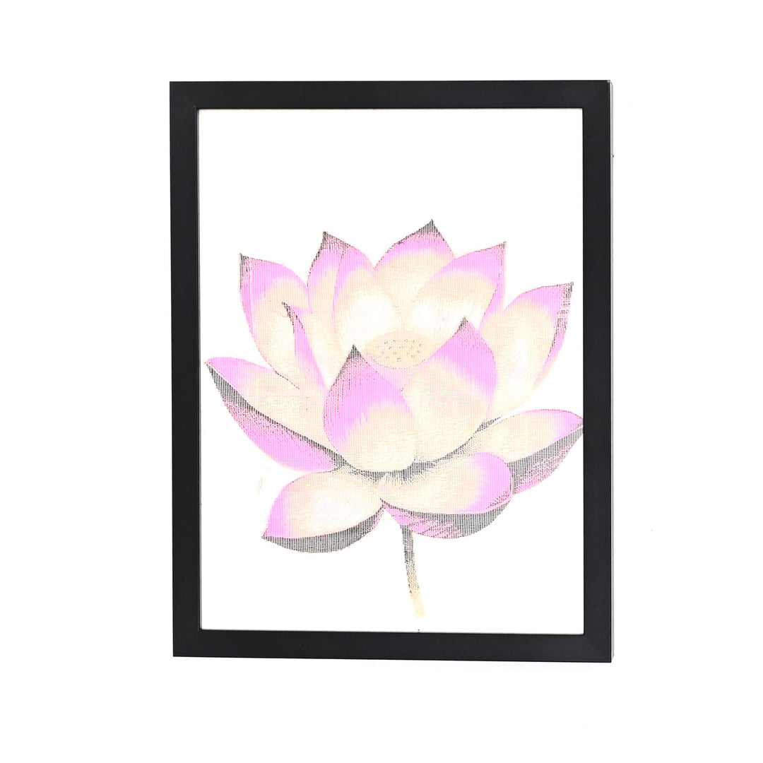 Lotus Kanjivaram Silk Art | Handloom Wall Decor