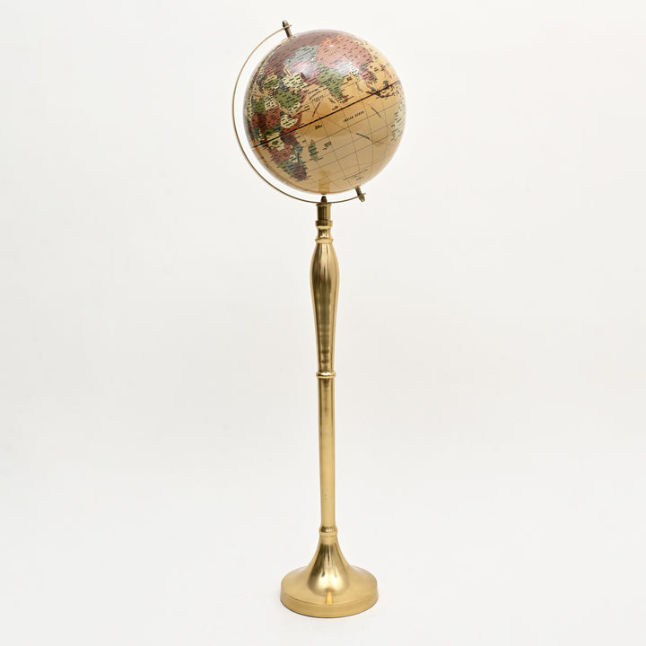 12" Decorative Floor Globe with Aluminium Stand