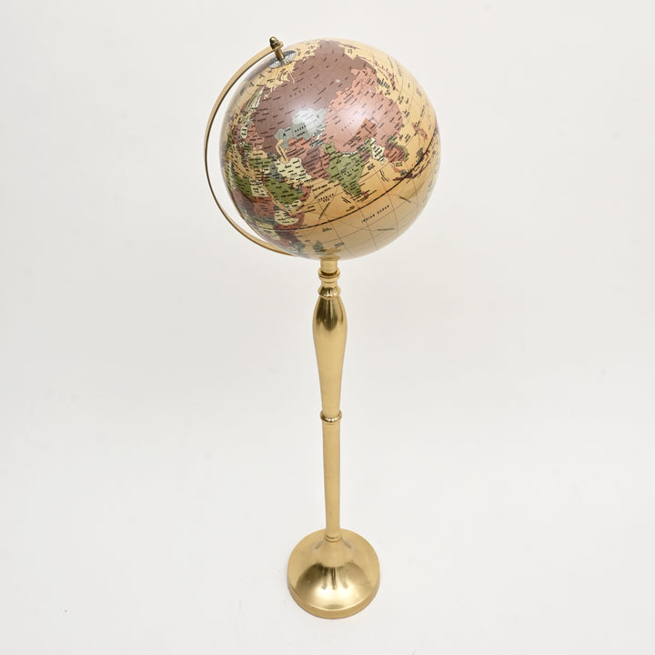12" Decorative Floor Globe with Aluminium Stand