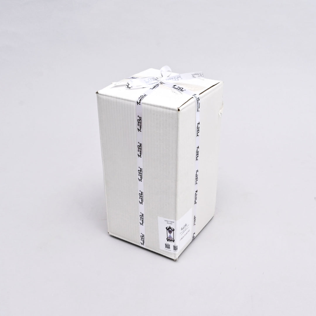 Decorative Aluminum Frame Sand Timer-Sand Clock-Hourglass-Tabletop Object-4.5x4.5x9.5"