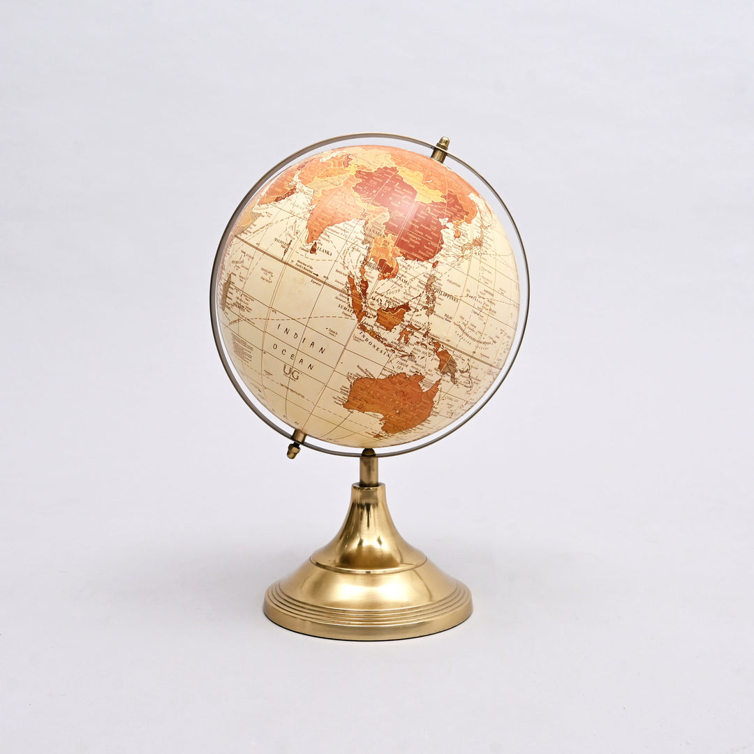 Tabletop Decorative Globe on Metal Base-13"