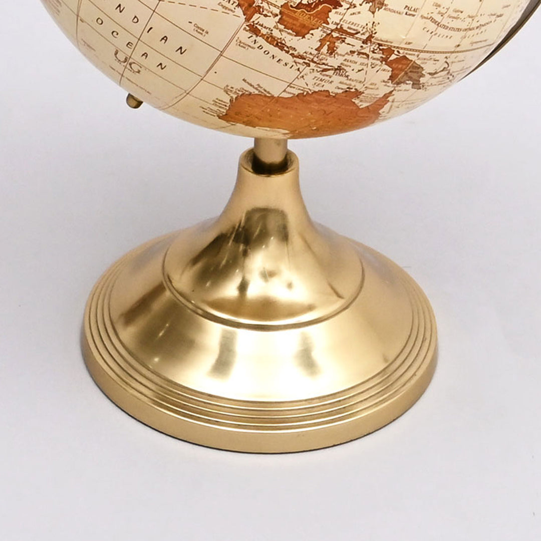 Tabletop Decorative Globe on Metal Base-13"