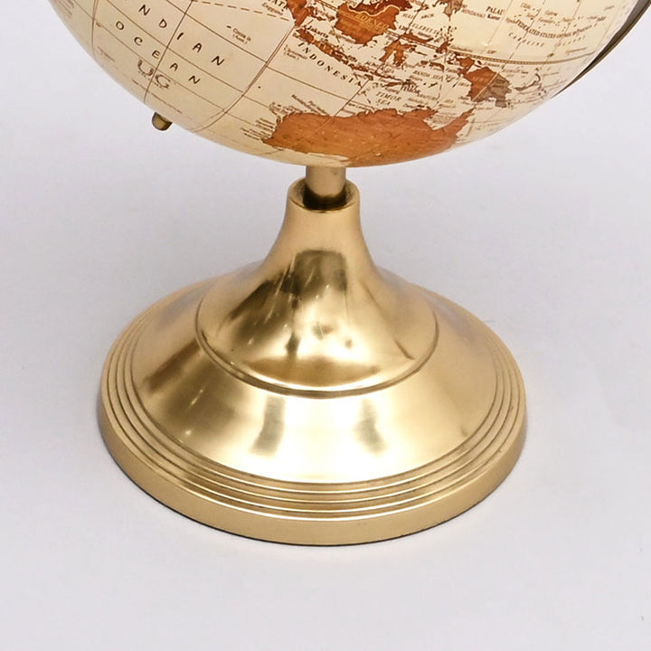 Tabletop Decorative Globe on Metal Base-13"