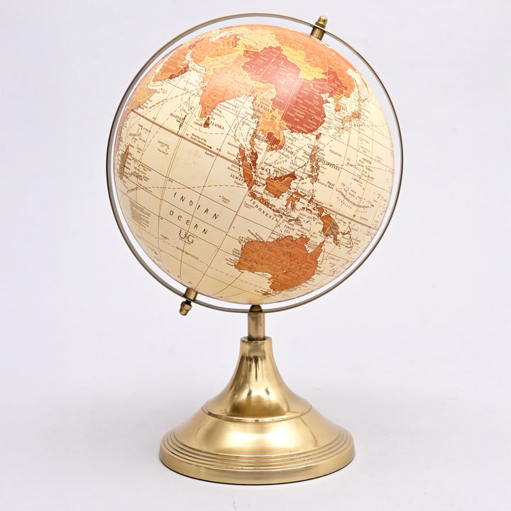 Tabletop Decorative Globe on Metal Base-13"
