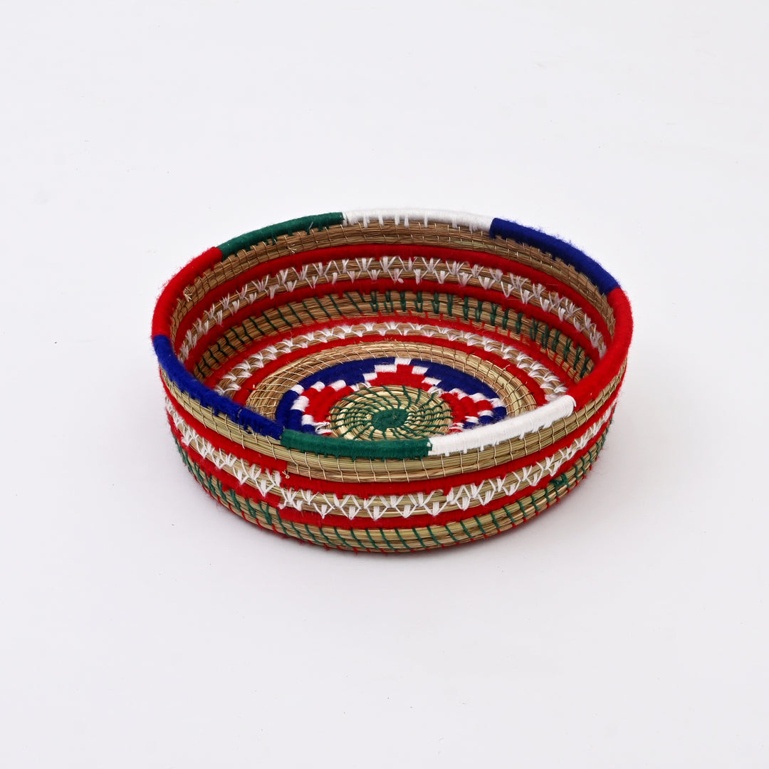 Handcrafted Pinedale Basket | Vibrant Thread|Designed Pine Basket