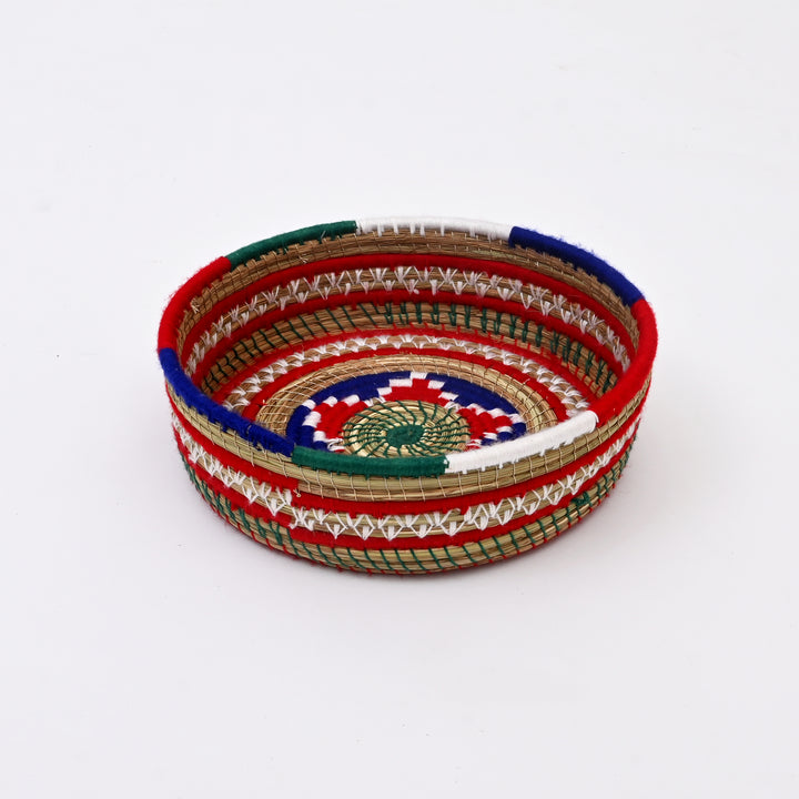 Handcrafted Pinedale Basket | Vibrant Thread|Designed Pine Basket