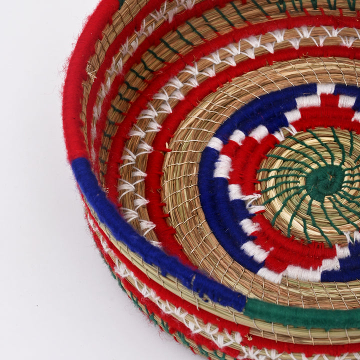 Handcrafted Pinedale Basket | Vibrant Thread|Designed Pine Basket