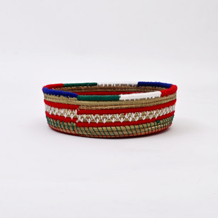 Handcrafted Pinedale Basket | Vibrant Thread|Designed Pine Basket
