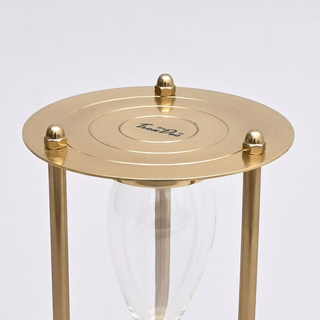 Decorative Aluminum Frame Sand Timer-Sand Clock-Hourglass-Tabletop Object-6x6x11.5"