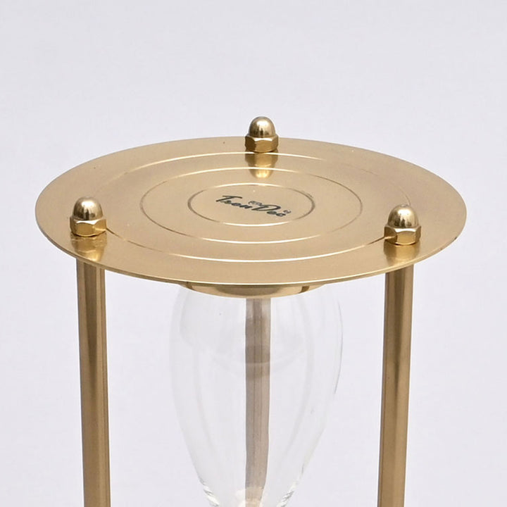 Decorative Aluminum Frame Sand Timer-Sand Clock-Hourglass-Tabletop Object-6x6x11.5"